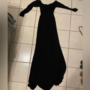 Black off the shoulder long dress